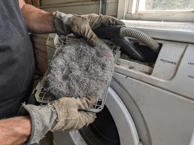 Cleaning Dryer Lint Trap in Port Charlotte
