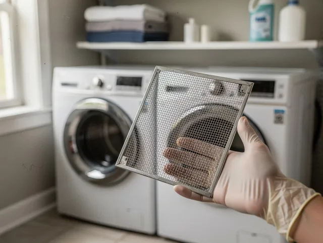 Port Charlotte Dryer Vent Cleaning specialist performing detailed lint trap cleaning service in Port Charlotte