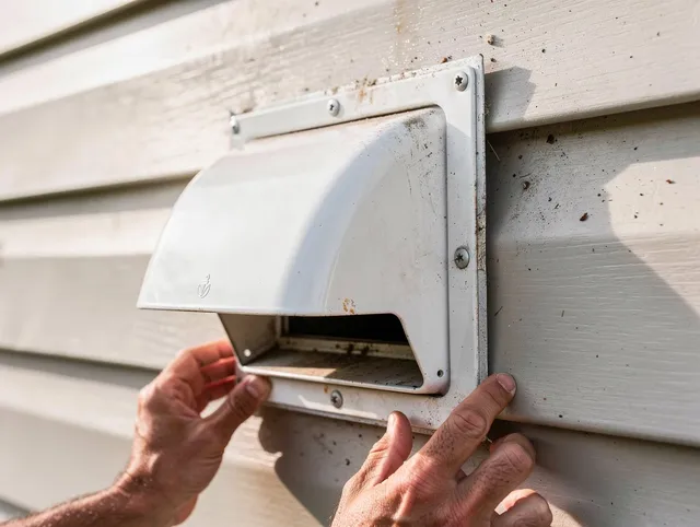 Port Charlotte Dryer Vent Cleaning technician delivering thorough residential dryer vent cleaning service in Port Charlotte